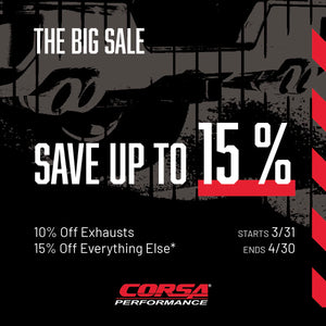 Save Up to 15% on CORSA products!