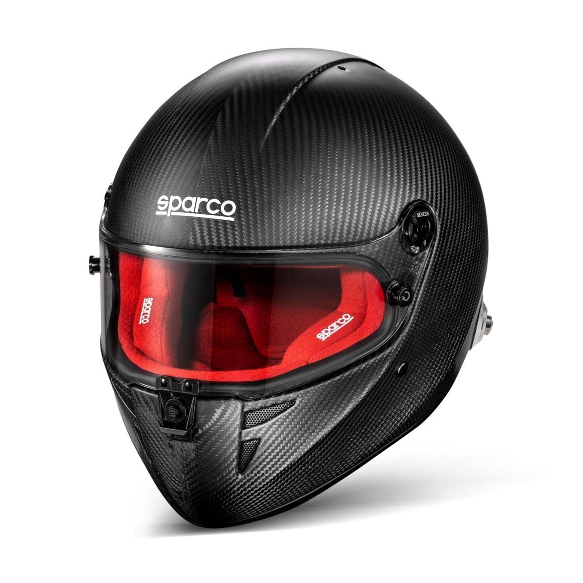 Sparco Stealth RF Carbon Helmet SA2025 / FIA 8859-2024 (Red Lining)