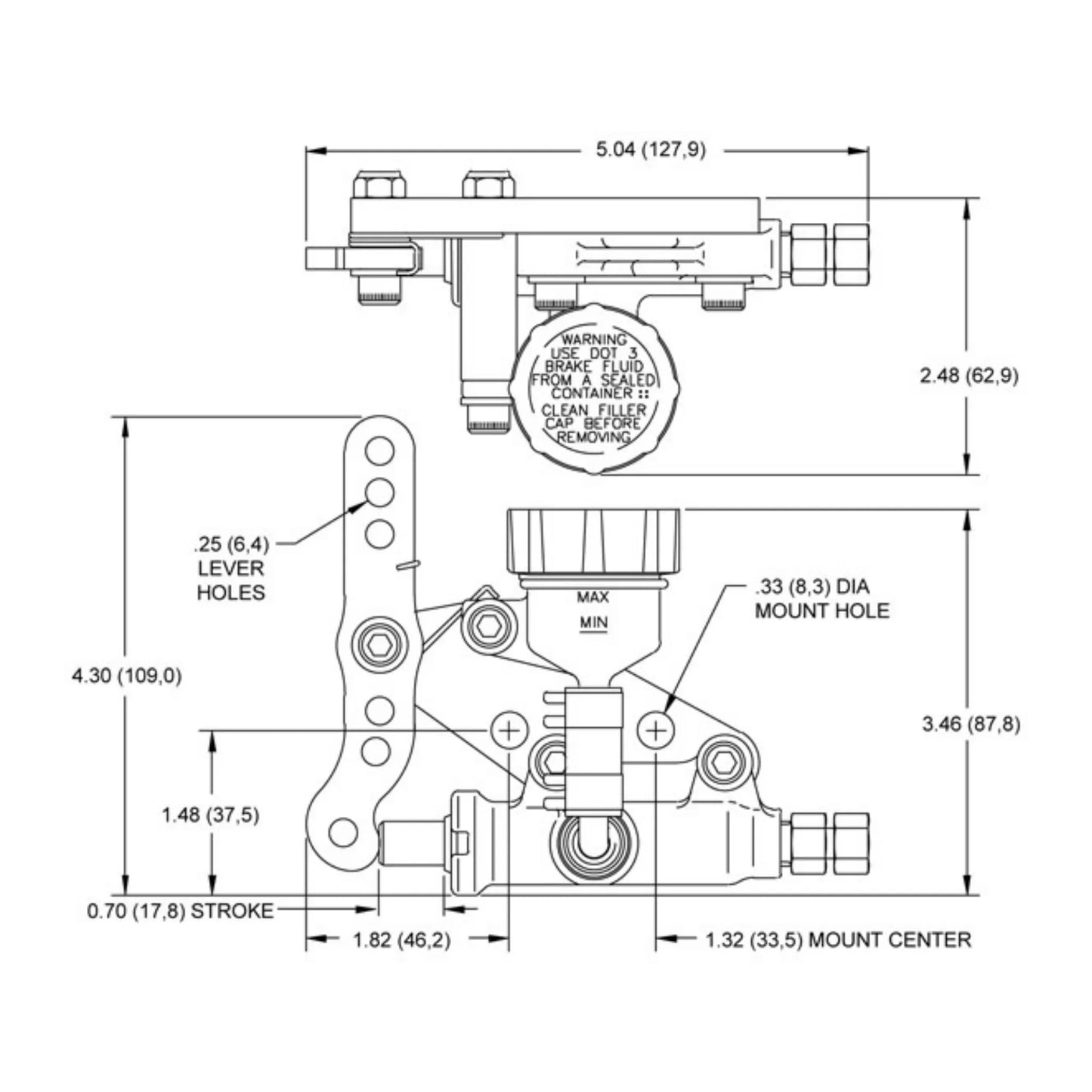 Wilwood Kart Master Cylinder Diagram