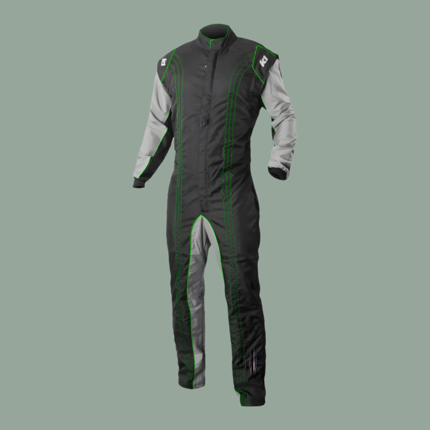 K1 Racegear GK2 Karting Suit Black/Green