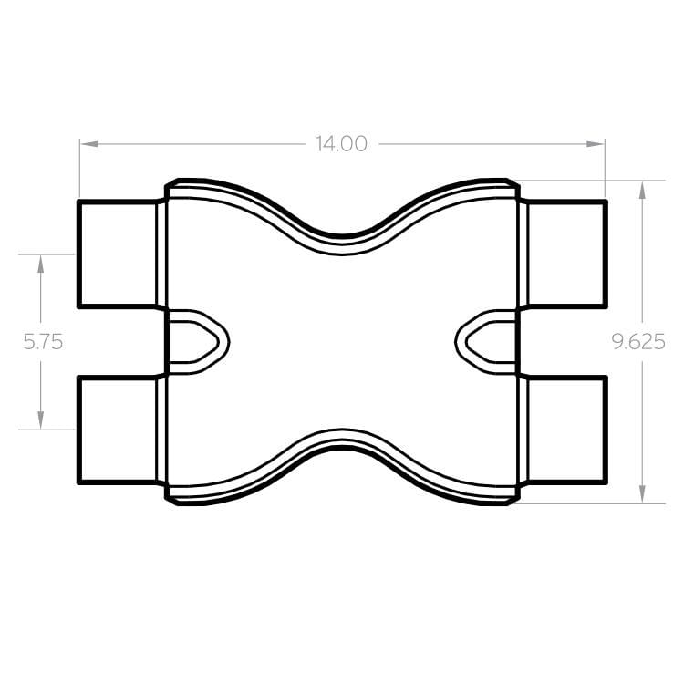 MagnaFlow Trux-X Exhaust X-Pipe Diagram