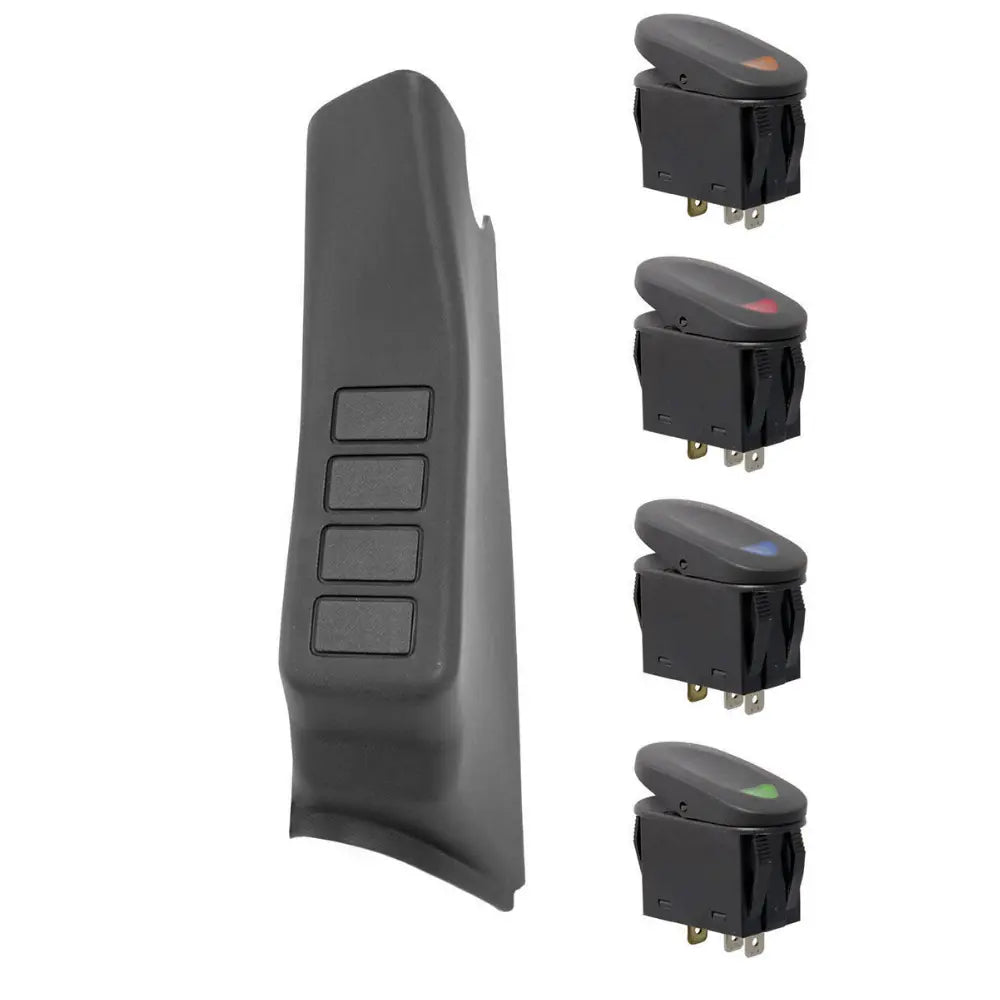 Rugged Ridge A-Pillar 4 Switch Pod Kit LHD - 2011-18 Jeep Wrangler