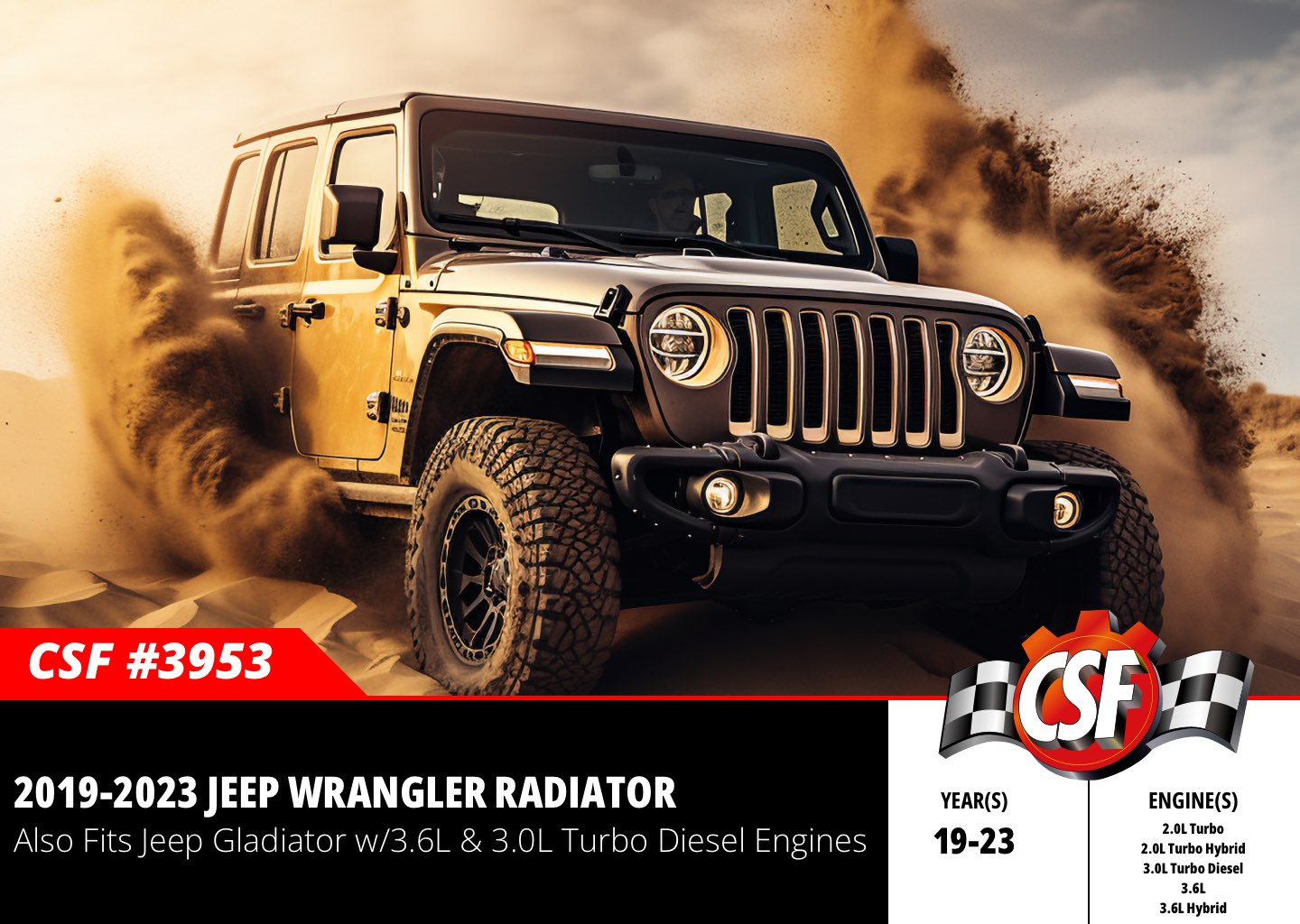CSF Radiator 3953, Jeep Wrangler / Gladiator