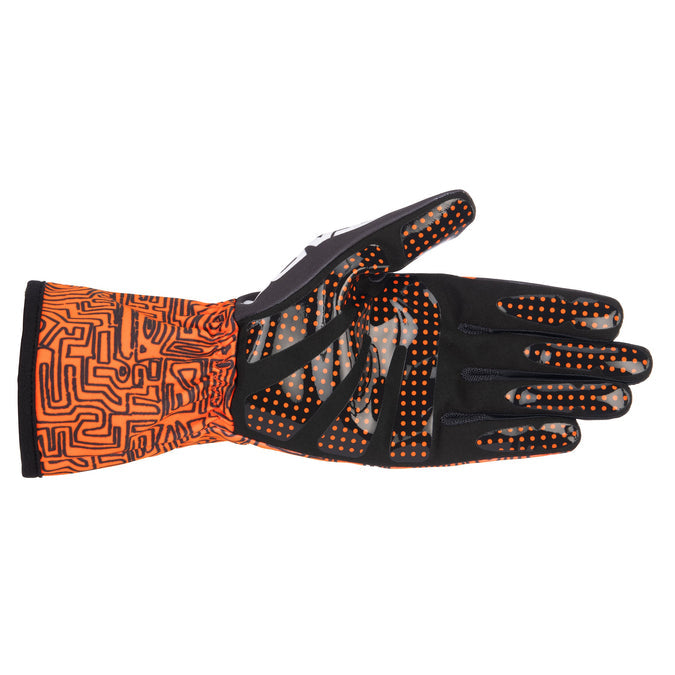 Alpinestars Tech-1 K Race V2 Vertical Gloves (Back, Orange)