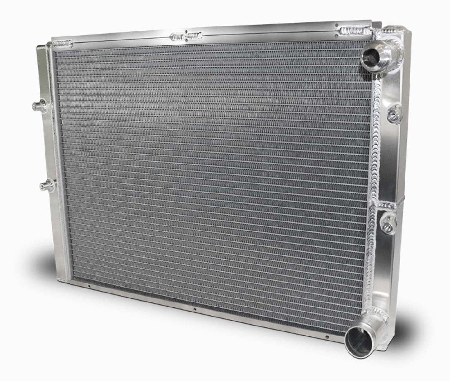 AFCO Single Row Lightweight Asphalt Radiator Double Pass 16AN Male Inlet 80195NDP-16
