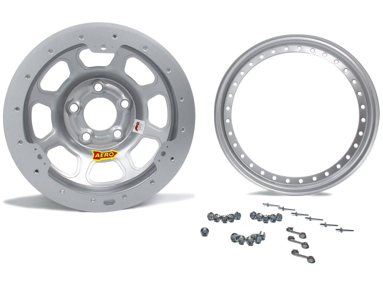 Aero Race Wheels 15x8 4" 5.00 Silver