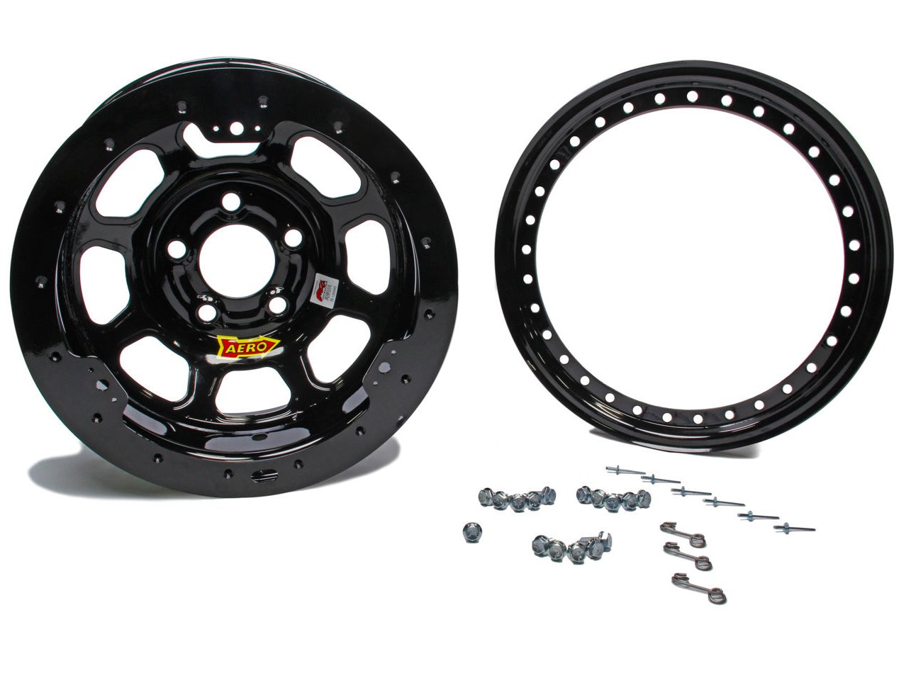 Aero Race Wheels 15x8 2" 4.75 Black