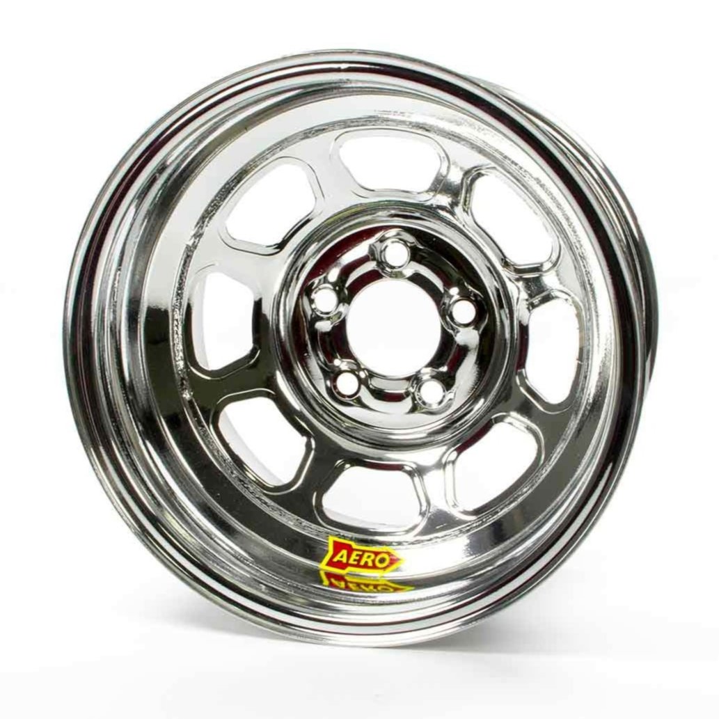 Aero Race Wheels 15x8 1" 4.75 Chrome Spun Extreme Bead