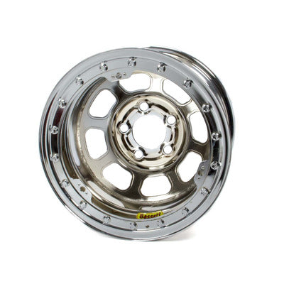 Bassett Wheel 15" x 8.75" B/L Chrome 5x5 2" BS D-Hole