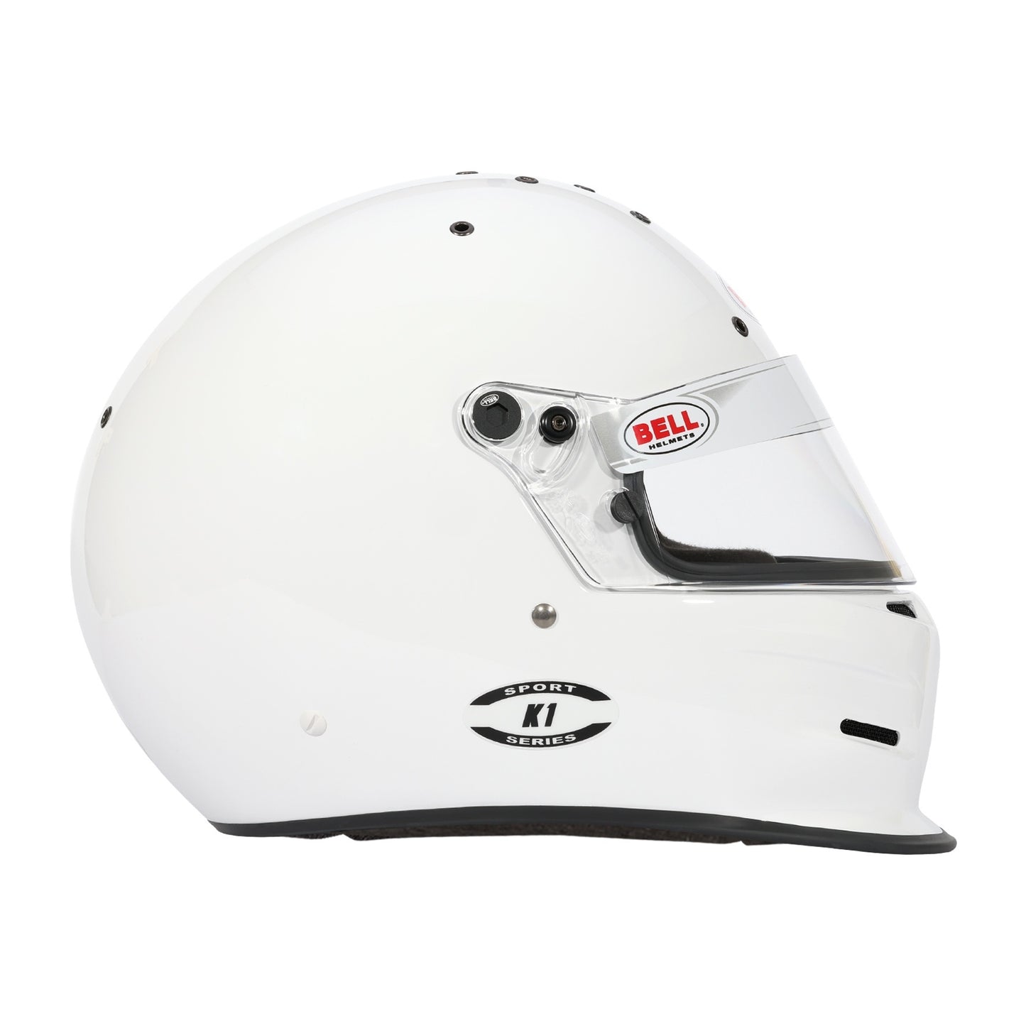 Bell K1 Sport Helmet, SA2025 (White). view of right side