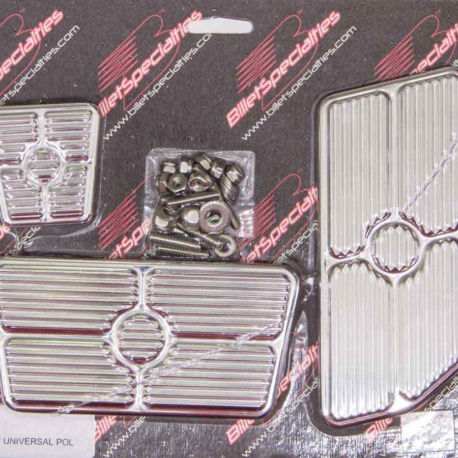 Billet Specialties Pedal Kit Universal Grooved Polished 198622