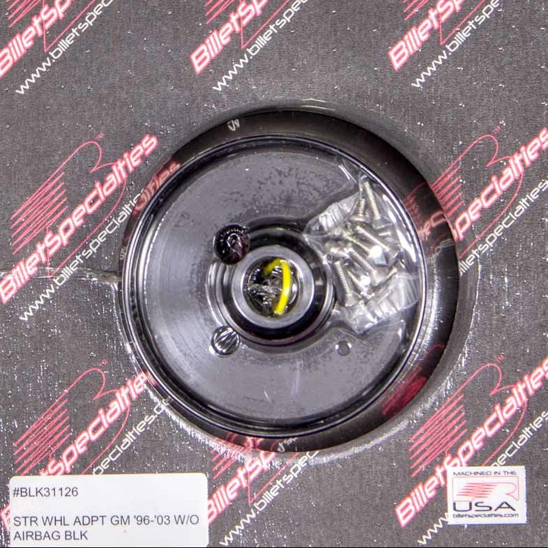 Billet Specialties Steering Wheel Adapter 96-03 GM Black BLK31126