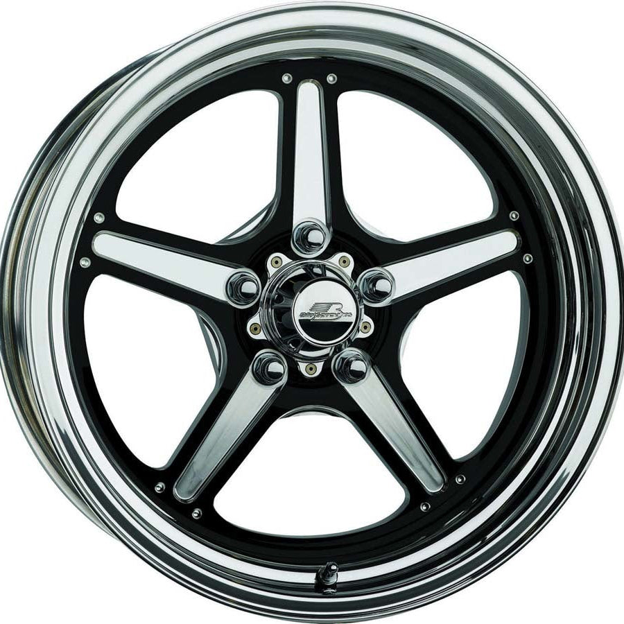 Billet Specialties Street Lite Black Wheel 15x4 2.25" Backspace BRS035406122N