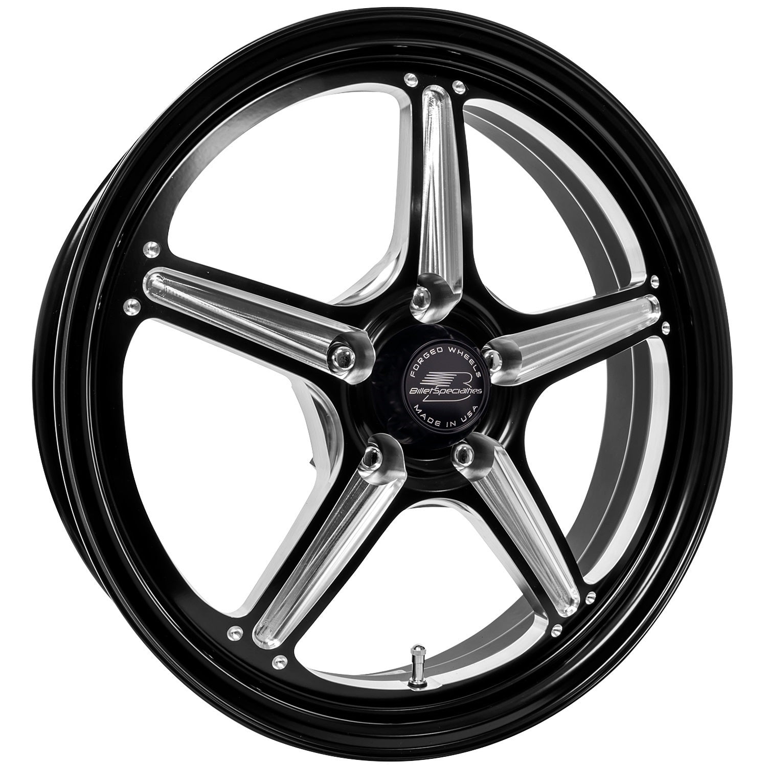 Billet Specialties Street Lite Black Wheel 17x4.5 5x4.5 Bolt Circle 2" Backspace RSFB23745Z6520