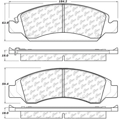 Centric Fleet Performance Brake Pads 14-17 GM SUV
