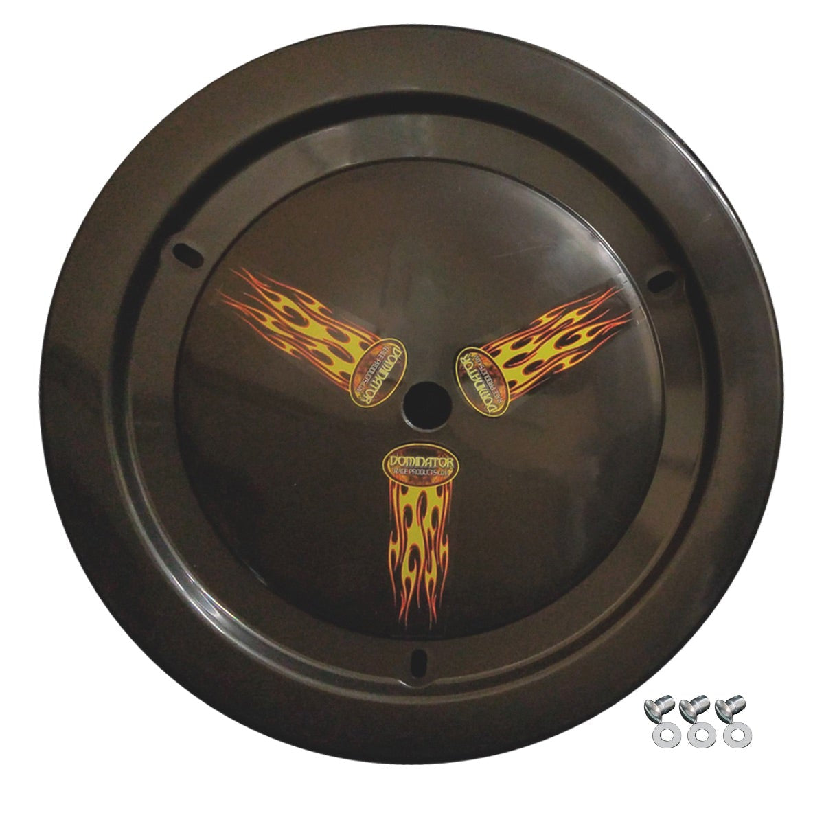 Dominator Wheel Cover Dzus-On Black Real Style 1006-D-BK