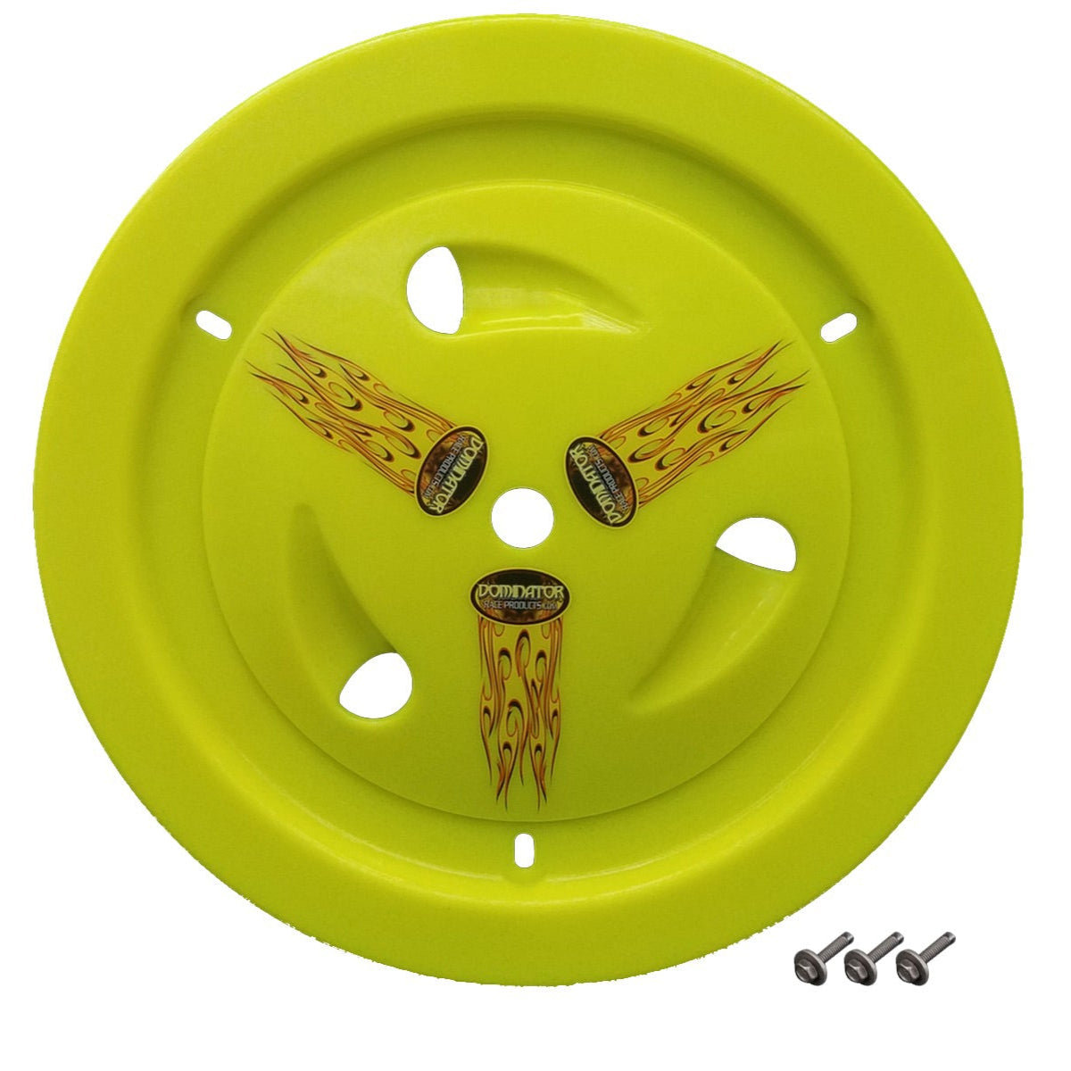 Dominator Wheel Cover Bolt-On Fluorescent Yellow Real Style 1007-B-FYE
