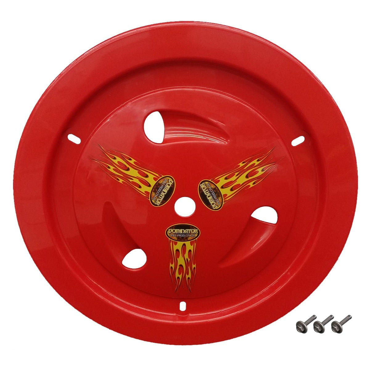 Dominator Wheel Cover Bolt-On Red Real Style 1007-B-RD