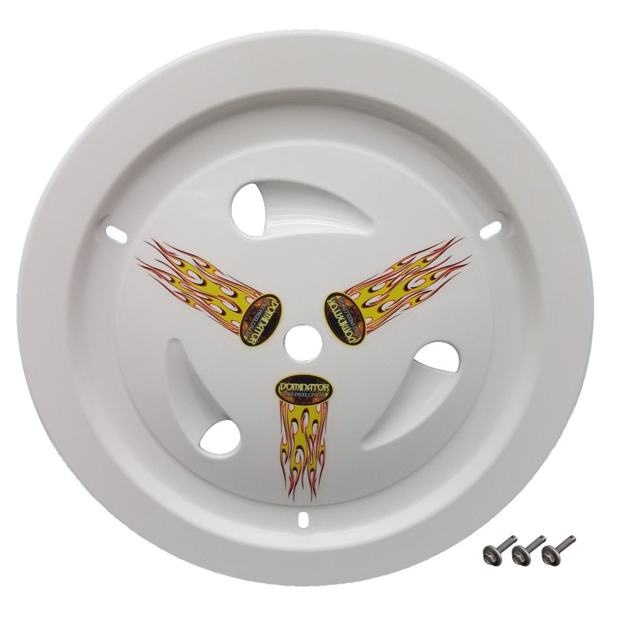 Dominator Wheel Cover Bolt-On White Real Style 1007-B-WH