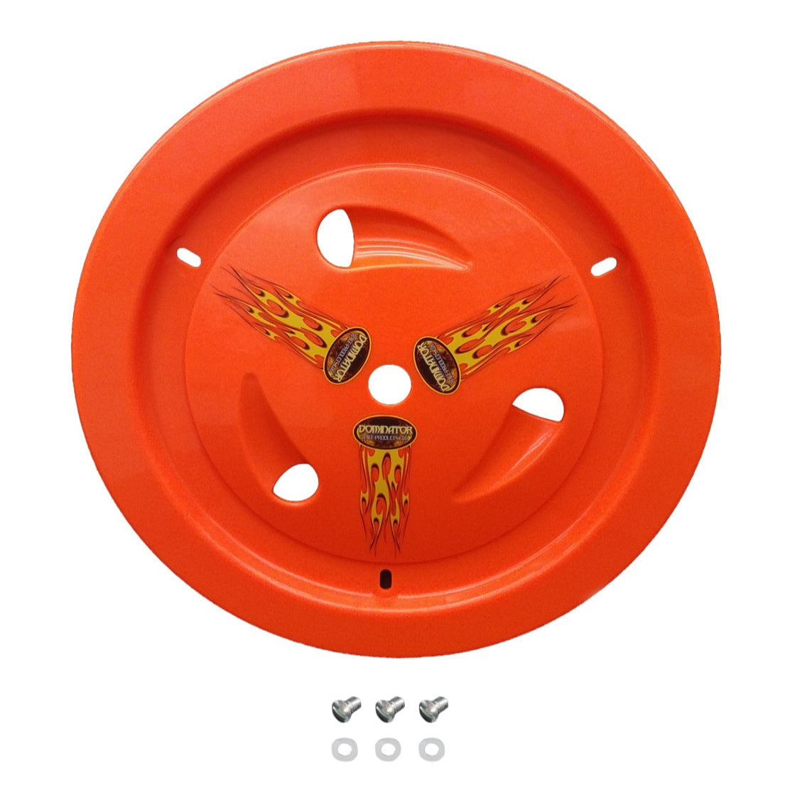 Dominator Wheel Cover Dzus-On Fluorescent Orange Real Style 1007DFLOOR