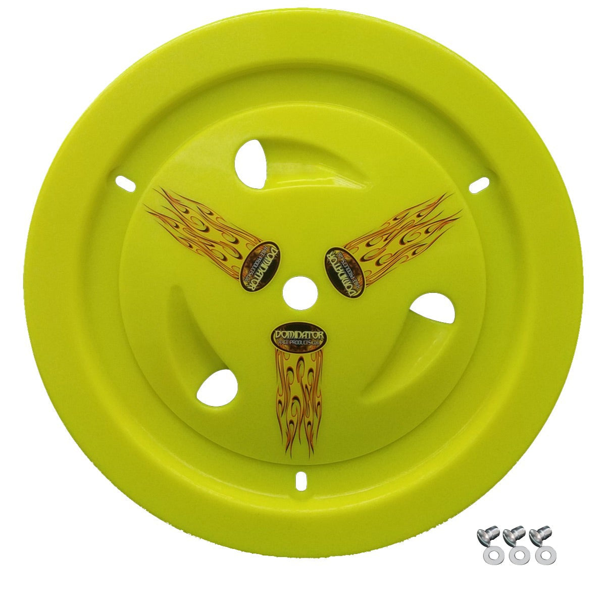 Dominator Wheel Cover Dzus-On Fluorescent Yellow Real Style 1007-D-FYE