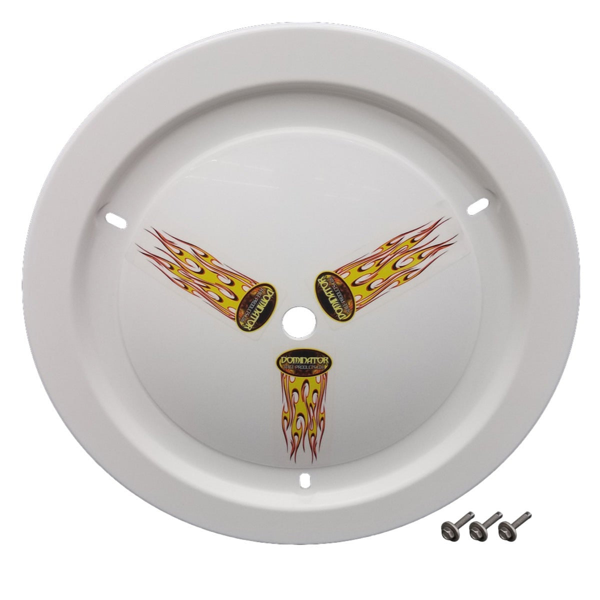 Dominator Wheel Cover Bolt-On White 1012-B-WH