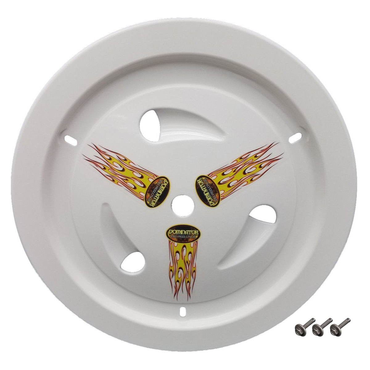 Dominator Wheel Cover Bolt-On White 1013-B-WH