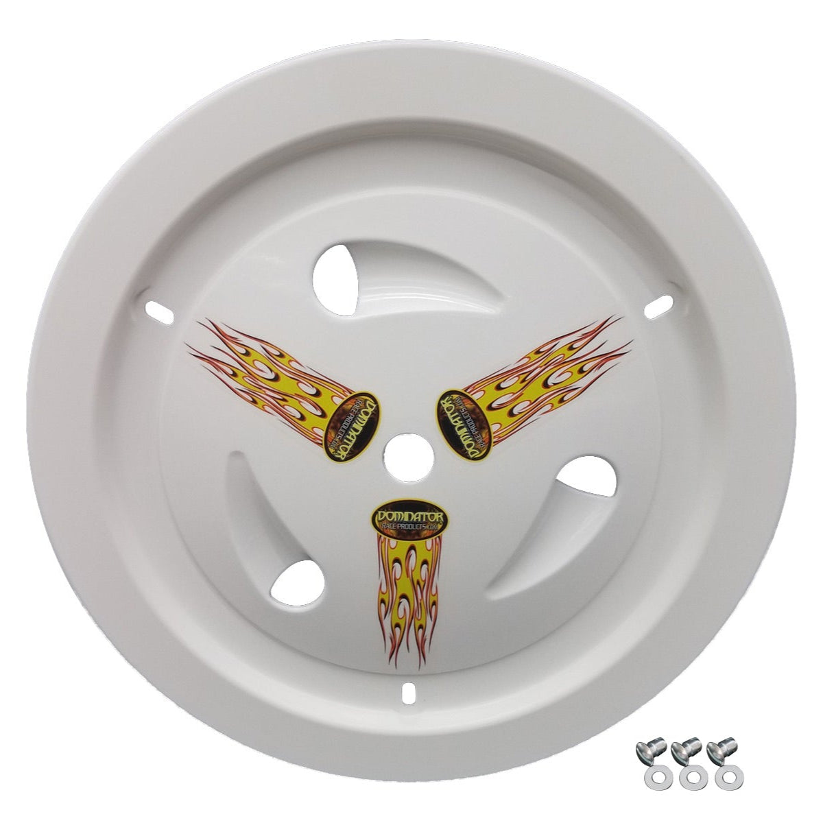Dominator Wheel Cover Dzus-On White 1013-D-WH