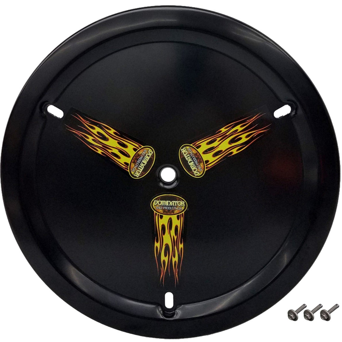 Dominator Wheel Cover Aluminum Bolt-On 15" Black 1030-B-BK