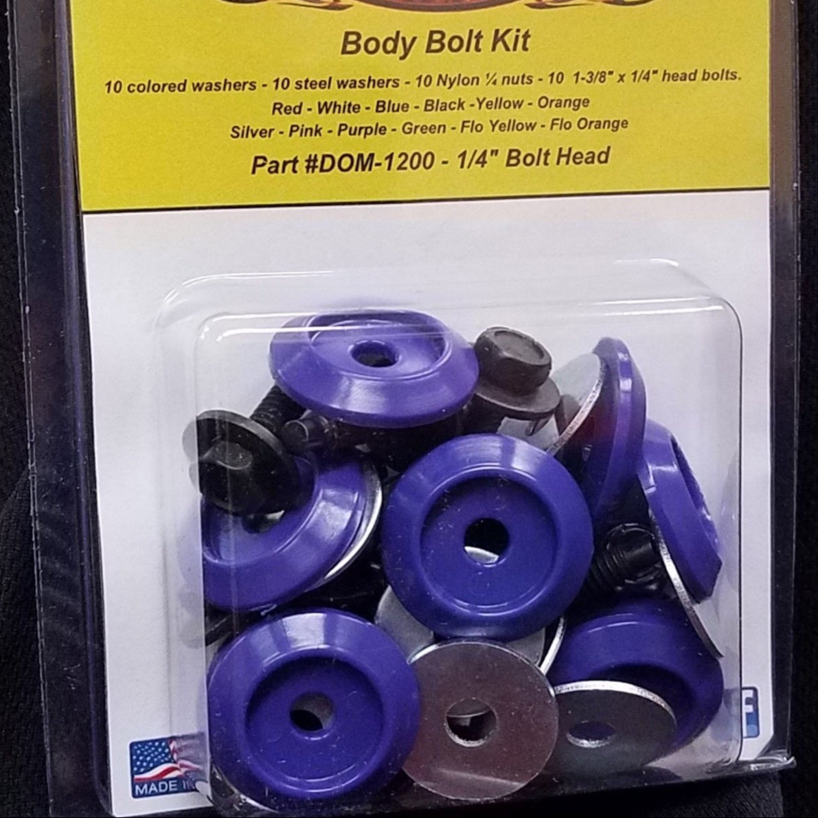 Dominator Body Bolt Kit Hex Head Purple 1200-B-PU