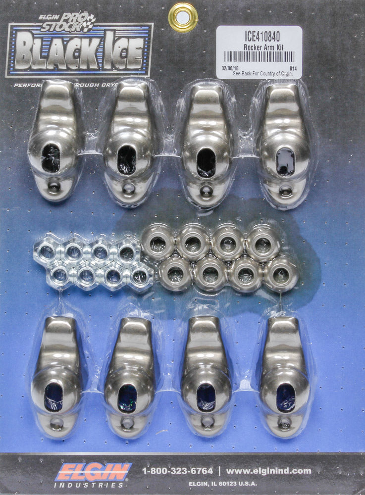 Elgin Black Ice Rocker Arm Kit ICE410840 for Small Block Chevy