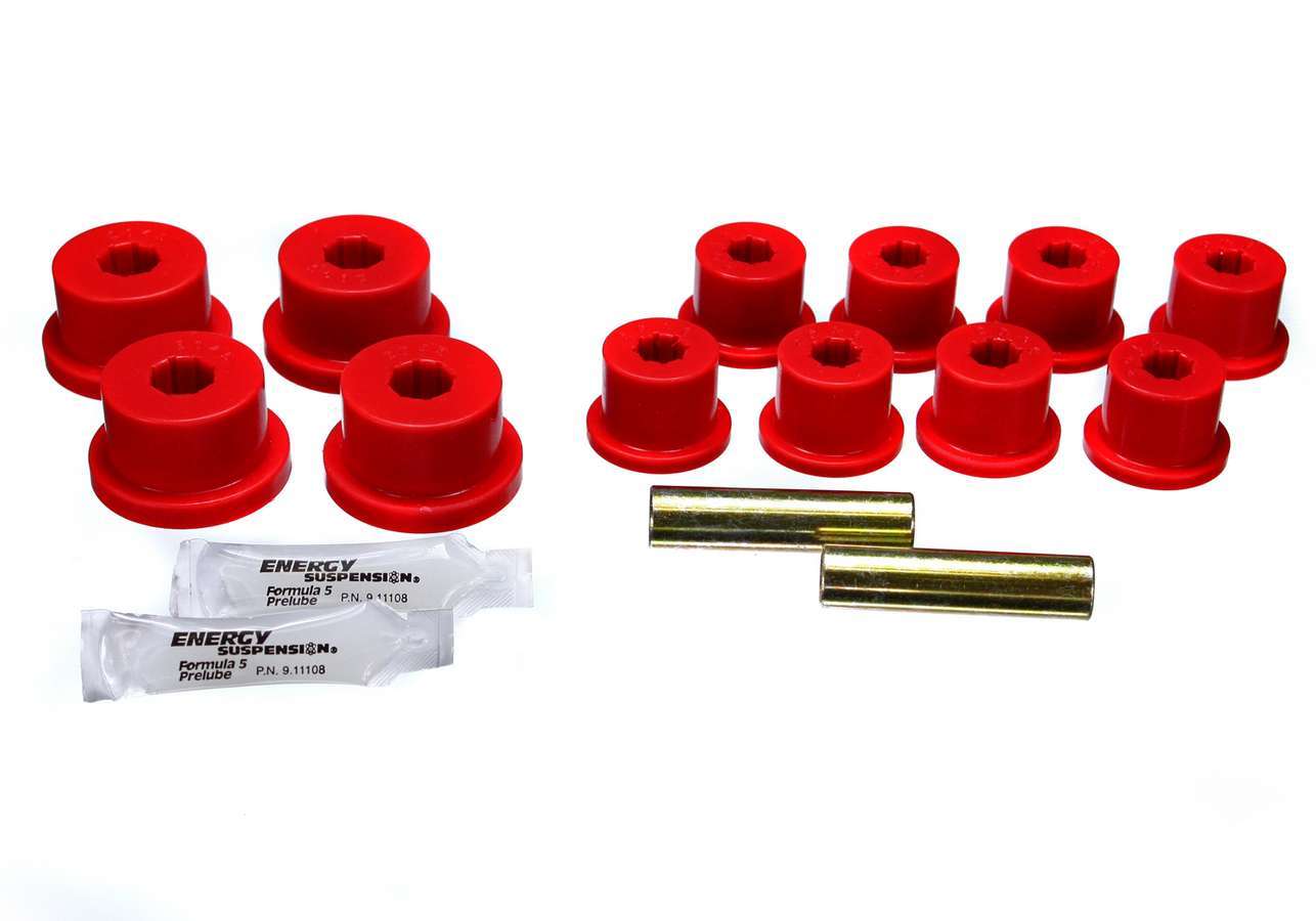 Energy Suspension Leaf Spring Bushing Kit Suzuki Samurai OEM 1.2101R (Red)