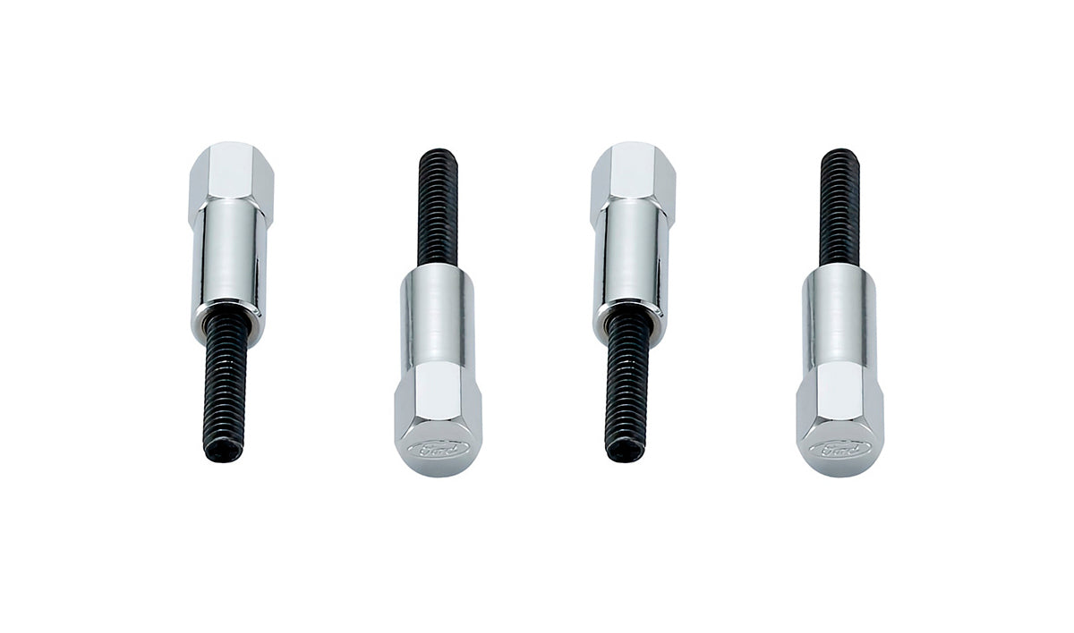Ford Performance Valve Cove Bolt Kit Chrome w/Ford Logo (4pk) 302-315