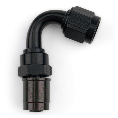 Fragola 6AN Real ST Crimp On 120-Degree Hose End Black