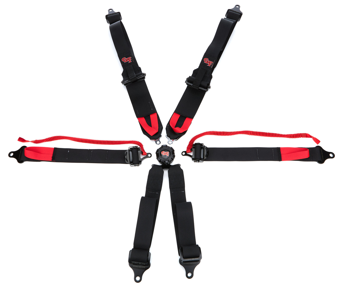 G-Force 6-Point Camlock Harness HNR - SFI 16.5 7601BK