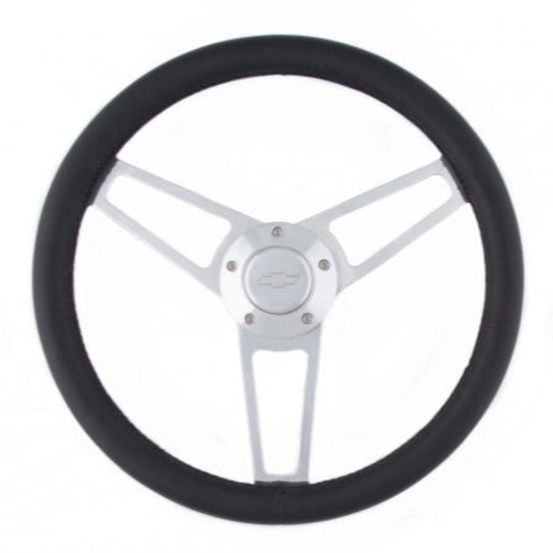 Grant 1901 Billet Series Leather Steering Wheel Chevy Logo