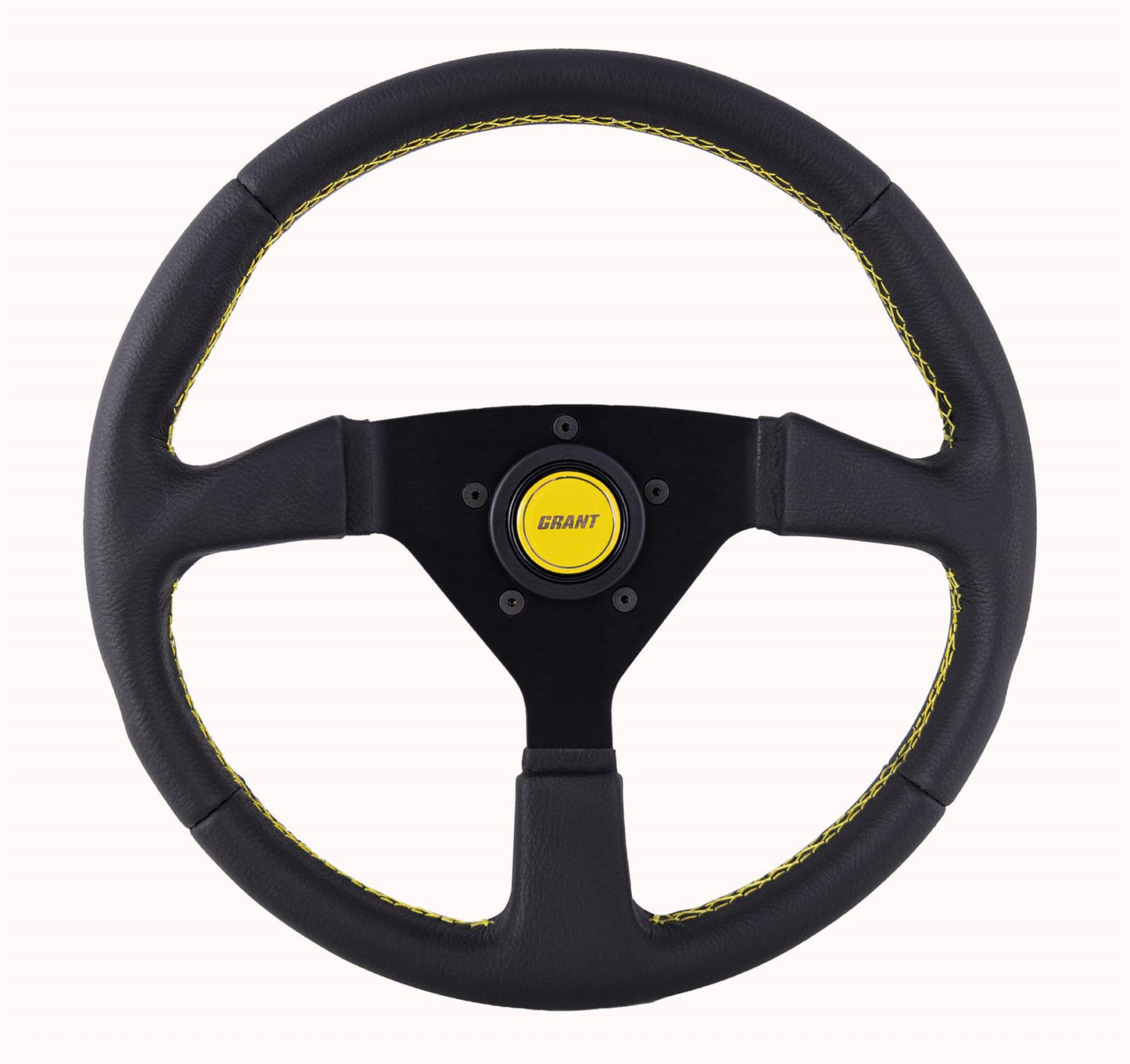 Grant Steering Wheel 13.75" Wrapped w/Yellow 627