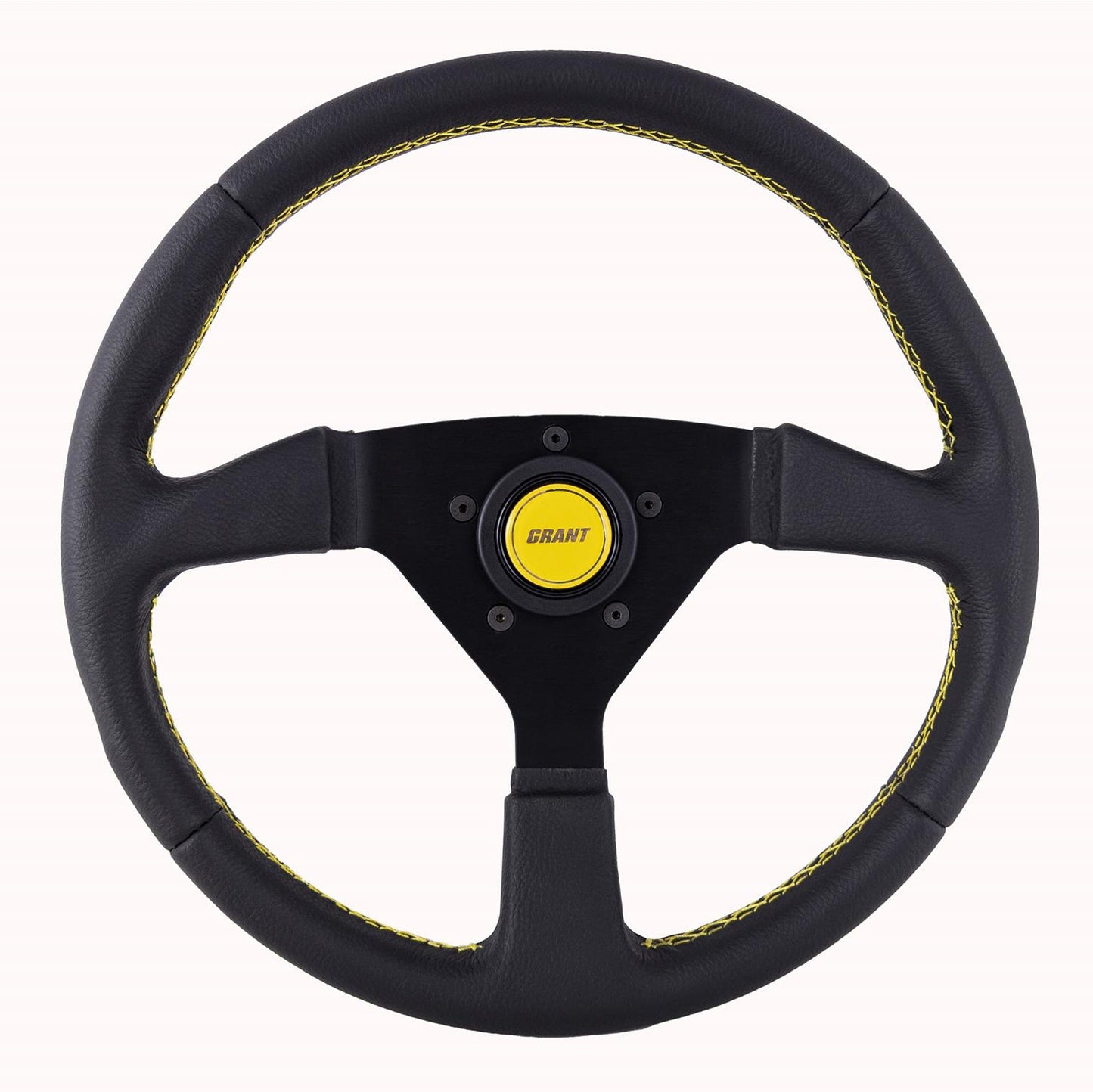 Grant Steering Wheel 13.75" Wrapped w/Yellow 627