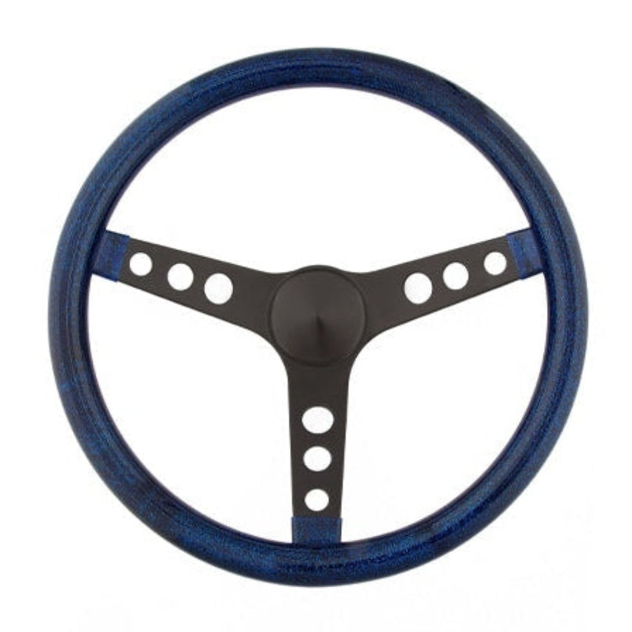 Grant 8456 Steering Wheel Metal Flake Blue/Spoke Black 13.5"