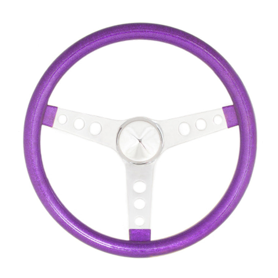 Grant 8463 Steering Wheel Metal Flake Purple/Spoke Chrome 15"