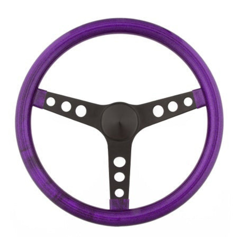 Grant 8473 Steering Wheel Metal Flake Purple/Spoke Black 15"