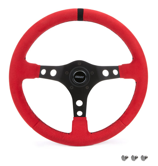 Grant 8515 Ultrasuede Steering Wheel Race (Red)
