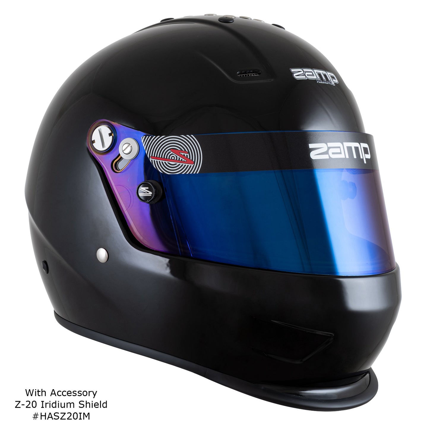 Zamp RZ-38 Dirt Helmet SA2025 (Gloss Black) with Z-20 Iridium Shield
