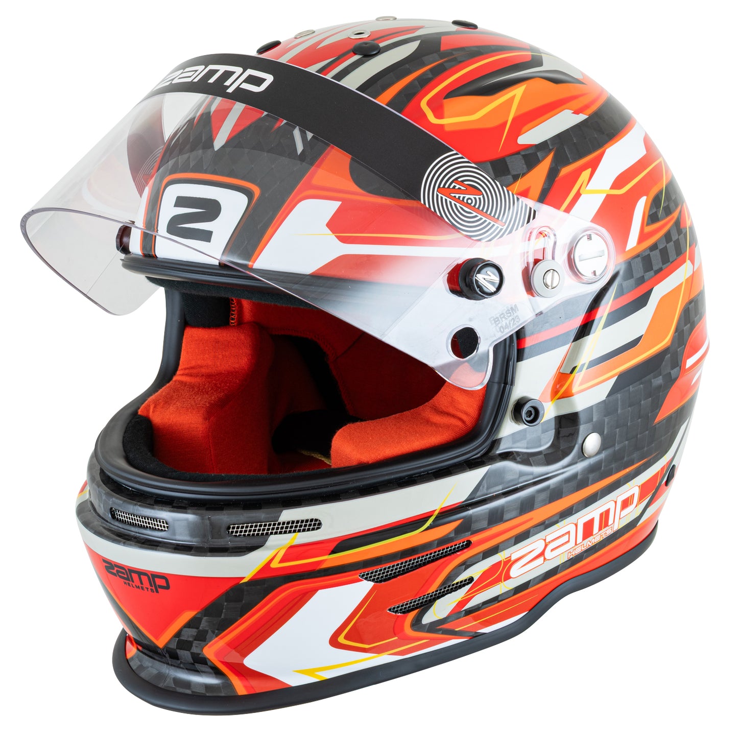 Zamp RZ-48Y Youth Carbon Graphic Helmet (Red)