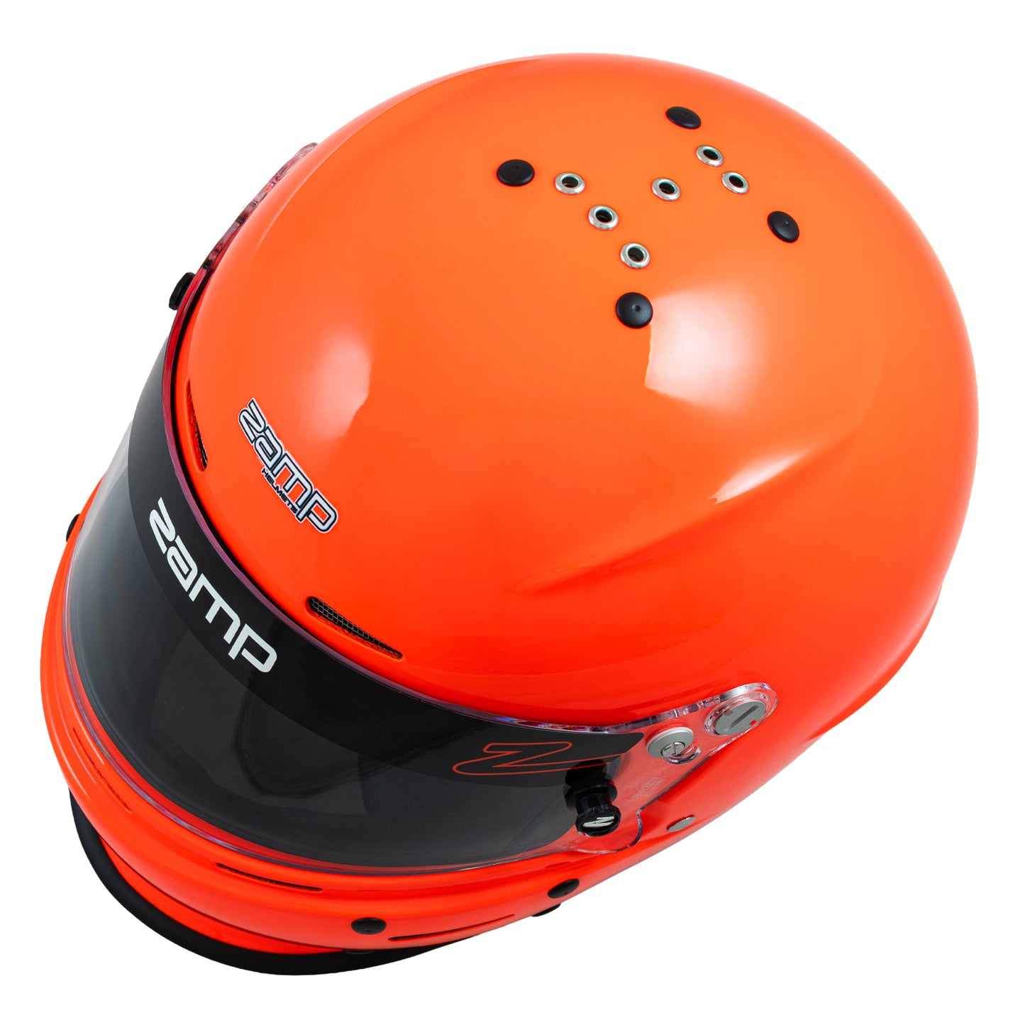 Zamp RZ-63S Helmet, Snell SA-2025, Fluorescent Orange (Top)