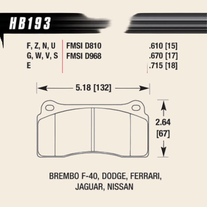 Hawk Motorsports Brake Pads DTC-70