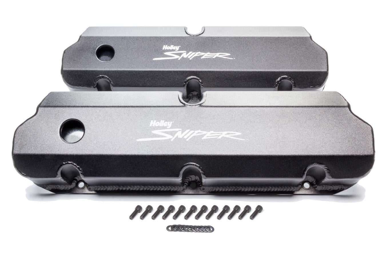 Sniper Fabricated Aluminum Valve Covers, SB Ford 260-351W, Short Bolts, 1962-85