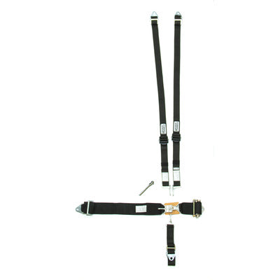 Hooker Harness 5-Pt Harness HANS Aluminum Latch & Link Ratchet Adj Black 51110