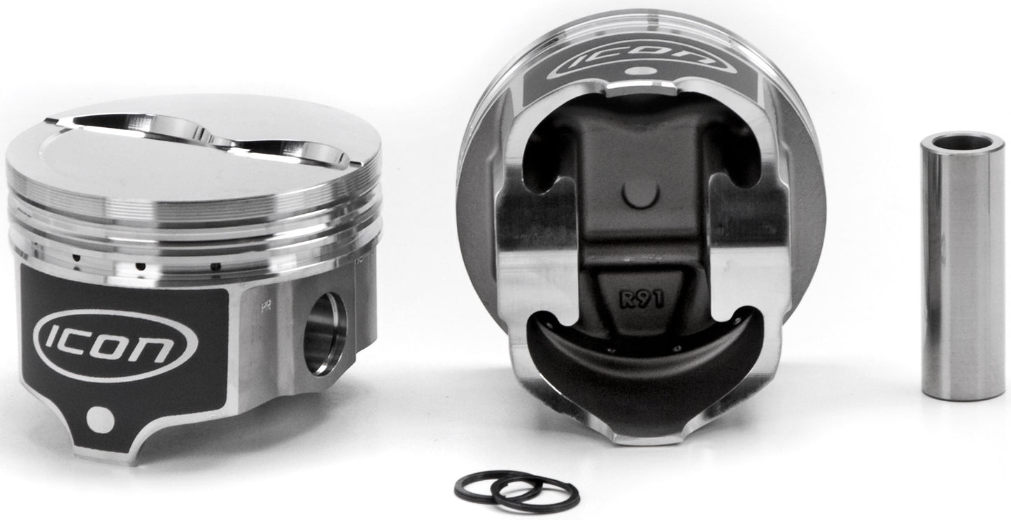 Icon BBM Dished Piston Set 4.350 Bore -12cc - IC836.030