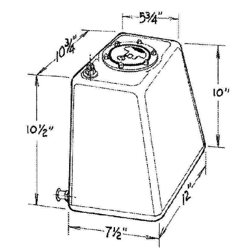 JAZ Econo Rail Fuel Cell 3-Gallon 290-103-01